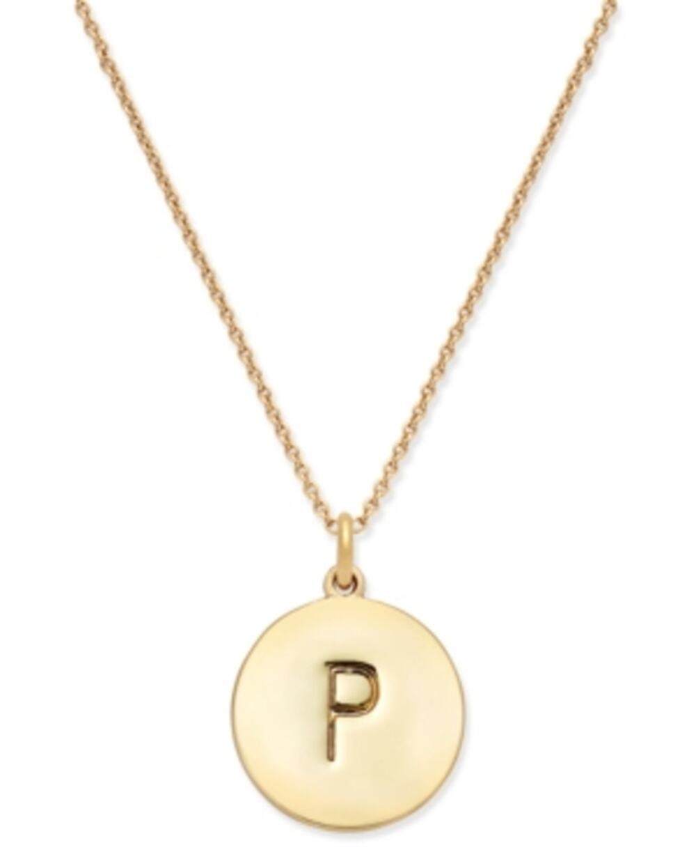 NWT kate spade new york Initial Pendant, P Gold, One Size